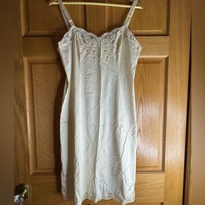 Vintage WONDER MAID Elegant White Lace Slip Dress